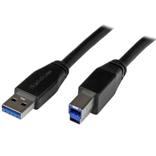 StarTech.com Active USB 3.0 USB-A to USB-B Cable - M/M - 5m (15ft) Image