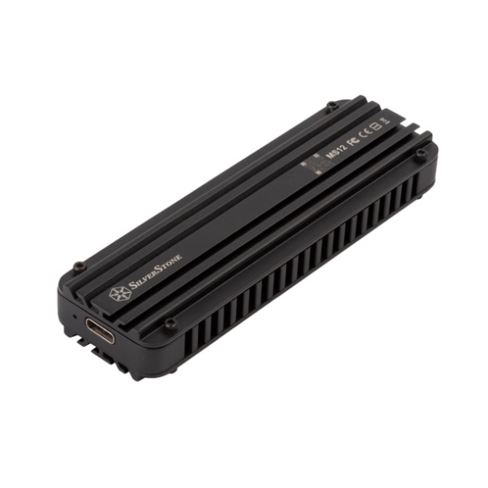 Silverstone MS12 SSD enclosure Black M.2 Image