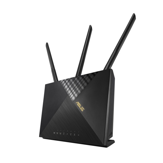 ASUS 4G-AX56 wireless router Gigabit Ethernet Dual-band (2.4 GHz / 5 GHz) Black Image