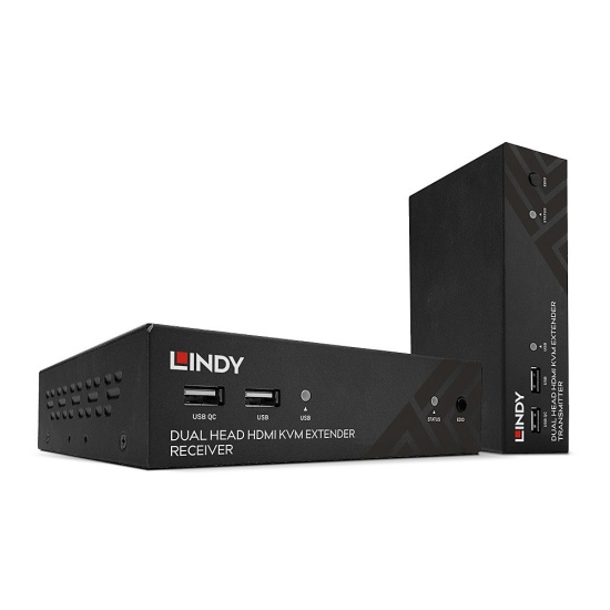 Lindy 150m Cat.6 Dual Head HDMI, USB & RS232 Extender Image