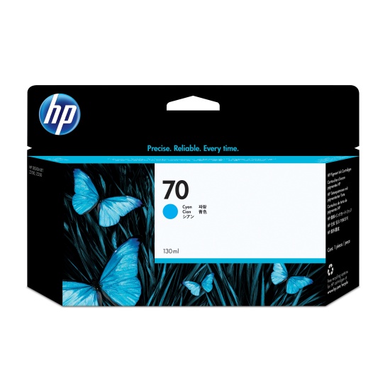 HP 70 130-ml Cyan DesignJet Ink Cartridge Image