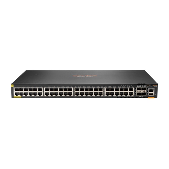 Aruba 6200F 48G Class4 PoE 4SFP+ 370W Managed L3 Gigabit Ethernet (10/100/1000) Power over Ethernet (PoE) 1U Black Image