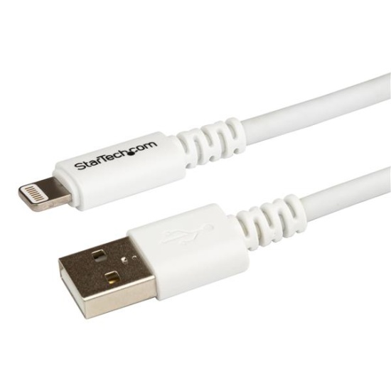 StarTech.com 3 m (10 ft.) USB to Lightning Cable - Long iPhone / iPad / iPod Charger Cable - Lightning to USB Cable - Apple MFi Certified - White Image