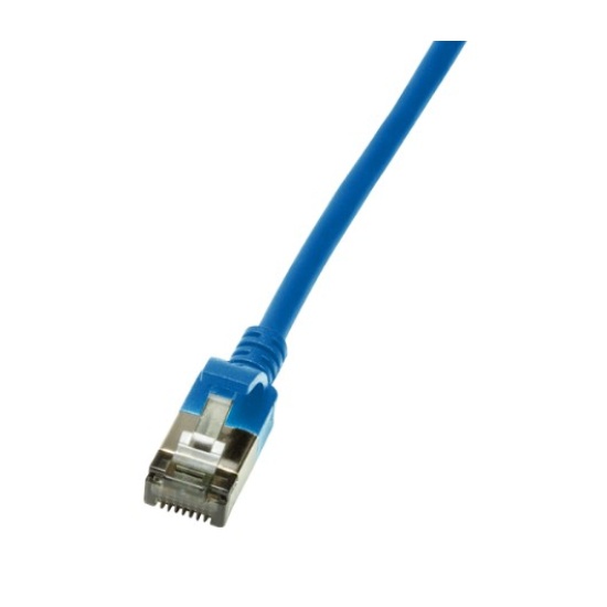 LogiLink Slim U/FTP networking cable Blue 2 m Cat6a U/FTP (STP) Image