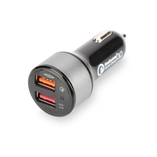 Ednet Quick Charge 3.0 Car Charger, Dual Port Image