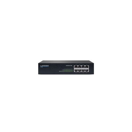 Lancom Systems GS-1108P Unmanaged Gigabit Ethernet (10/100/1000) Power over Ethernet (PoE) Black Image