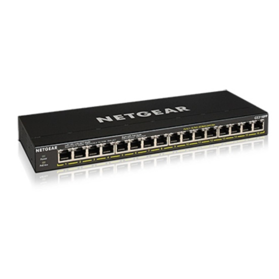 NETGEAR GS316PP Unmanaged Gigabit Ethernet (10/100/1000) Power over Ethernet (PoE) Black Image