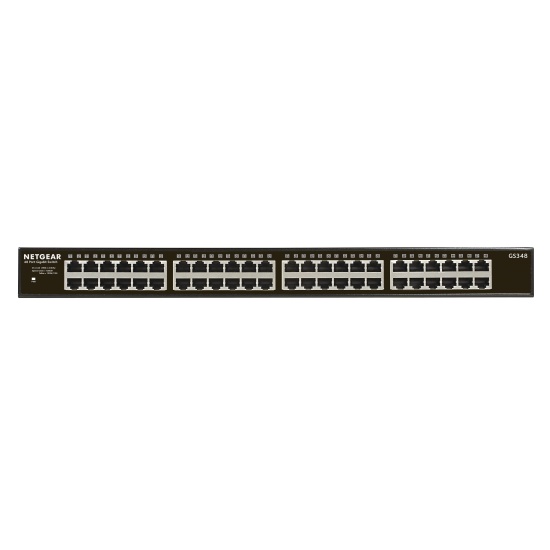 NETGEAR GS348 Unmanaged Gigabit Ethernet (10/100/1000) 1U Black Image