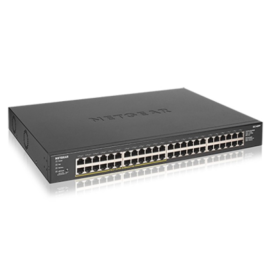 NETGEAR GS348PP Unmanaged Gigabit Ethernet (10/100/1000) Power over Ethernet (PoE) Black Image