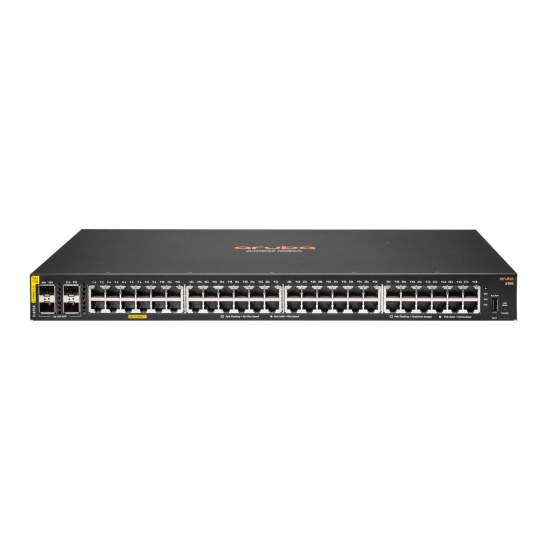 Aruba 6100 48G Class4 PoE 4SFP+ 370W Managed L3 Gigabit Ethernet (10/100/1000) Power over Ethernet (PoE) 1U Black Image