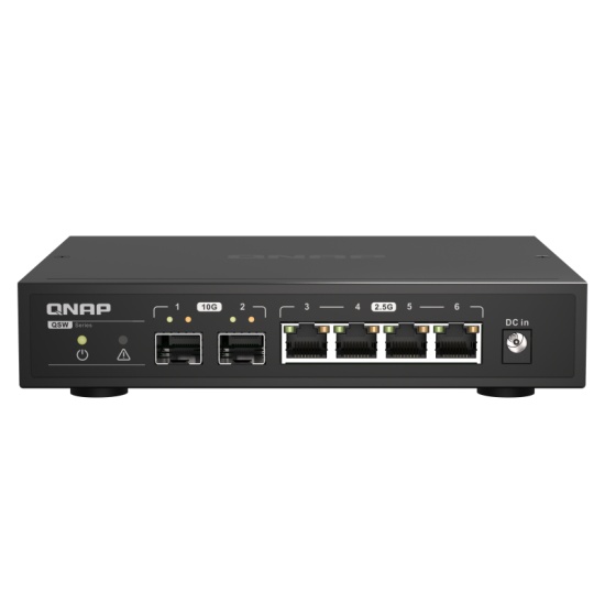QNAP QSW-2104-2S network switch Unmanaged 2.5G Ethernet Black Image