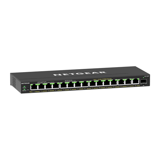 NETGEAR GS316EP-100PES network switch Managed Gigabit Ethernet (10/100/1000) Power over Ethernet (PoE) Black Image