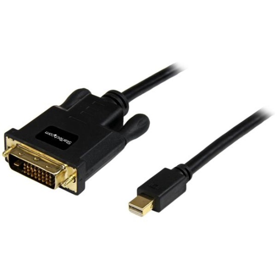StarTech.com 10ft (3m) Mini DisplayPort to DVI Cable - Mini DP to DVI Adapter Cable - 1080p Video - Passive mDP 1.2 to DVI-D Single Link - mDP or Thunderbolt 1/2 Mac/PC to DVI Monitor Image