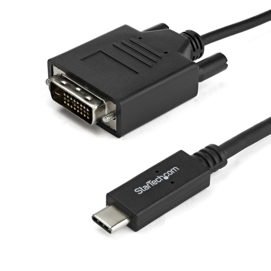 StarTech.com 6.6 ft. (2m) USB-C to DVI Cable - 1920 x 1200 - Black Image