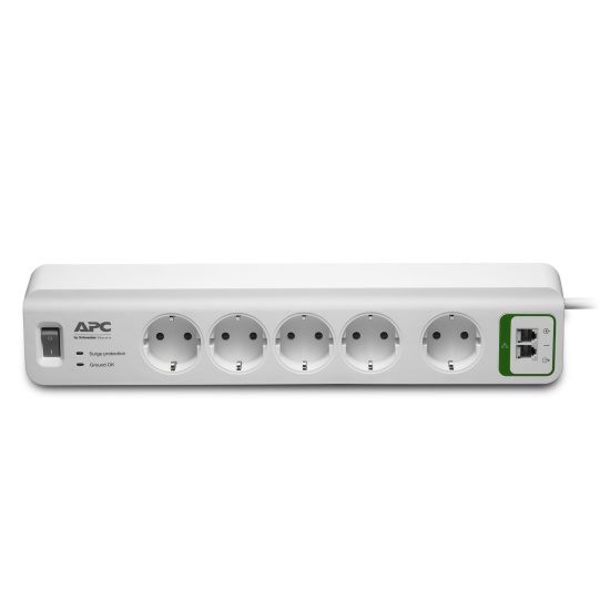 APC PM5T-GR surge protector White 5 AC outlet(s) 230 V 1.83 m Image