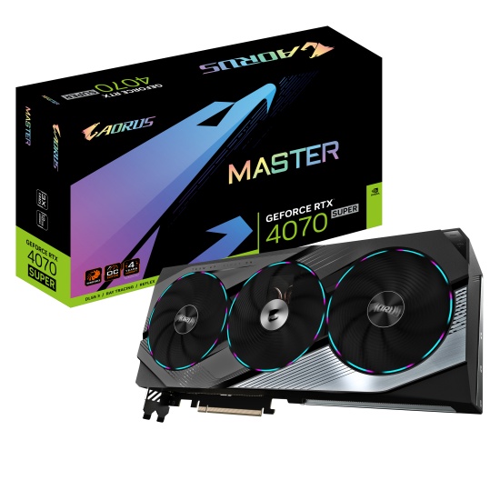 Gigabyte AORUS GeForce RTX 4070 SUPER MASTER 12G NVIDIA 12 GB GDDR6X Image