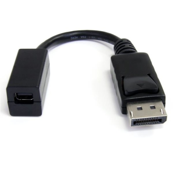 StarTech.com 6in (15cm) DisplayPort to Mini DisplayPort Cable - 4K x 2K UHD Video - DisplayPort Male to Mini DisplayPort Female Adapter Cable - DP Computer to mDP 1.2 Monitor Extension Cable Image