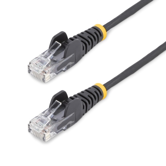 StarTech.com 1 m CAT6 Cable - Slim - Snagless RJ45 Connectors - Black Image