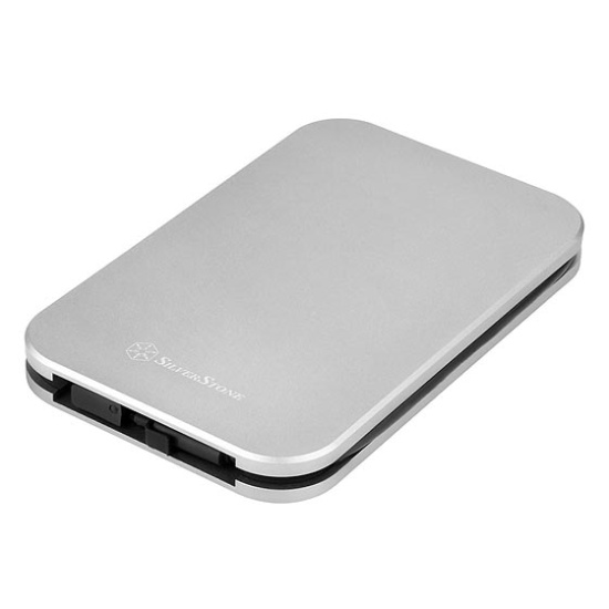 Silverstone MMS02C HDD/SSD enclosure Aluminium, Black 2.5