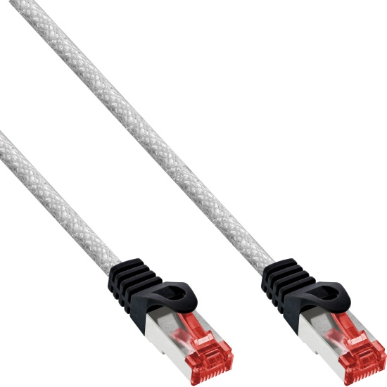 InLine Patch Cable S/FTP PiMF Cat.6 250MHz PVC copper transparent 0.5m Image