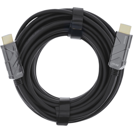 InLine HDMI AOC Cable, Ultra High Speed HDMI Cable, 8K4K, black, 15m Image