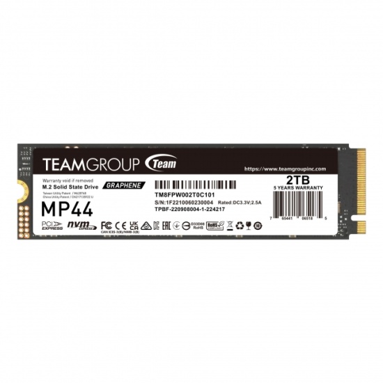 Team Group MP44 M.2 2 TB PCI Express 4.0 NVMe Image