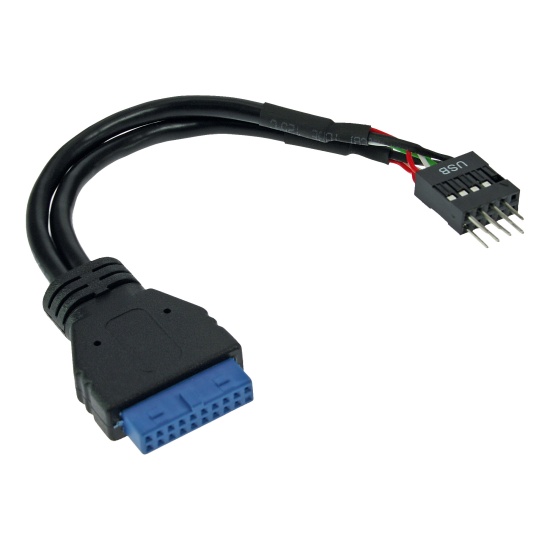 InLine USB 3.0 to 2.0 Adapter internal USB 3.0 / 2x USB 2.0 pin header, 0.15m Image