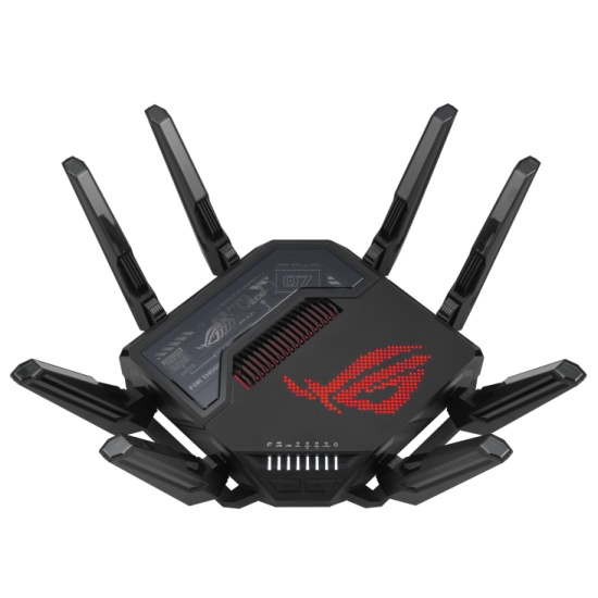 ASUS ROG Rapture GT-BE98 wireless router 10 Gigabit Ethernet Quad-band (2.4 GHz / 5 GHz-1 / 5 GHz-2 / 6 GHz) Black Image