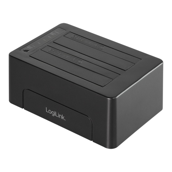LogiLink QP0028 storage drive docking station USB 3.2 Gen 2 (3.1 Gen 2) Type-C Black Image
