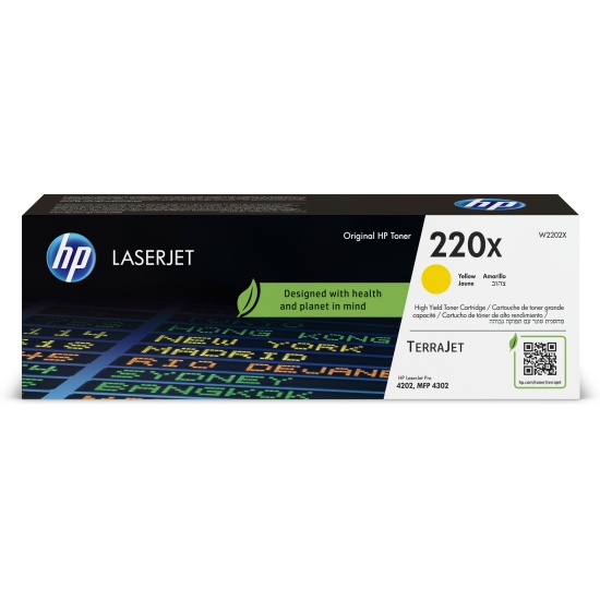 HP 220X Yellow Original LaserJet Toner Cartridge Image