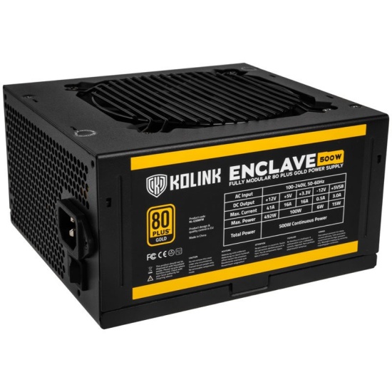 Kolink KL-G500FM power supply unit 500 W 20+4 pin ATX ATX Black Image