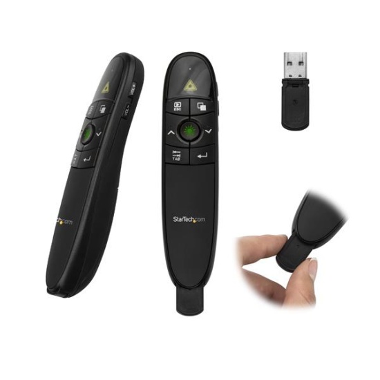 StarTech.com Wireless Presentation Remote with Green Laser Pointer - 90 ft. (27 m) Image