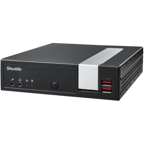 Shuttle XPС slim XPC slim Barebone DL20NV2, Celeron N4505, 1x LAN, 2x COM, 1xHDMI,1xDP, 1x VGA, fanless, 24/7 permanent operation Image