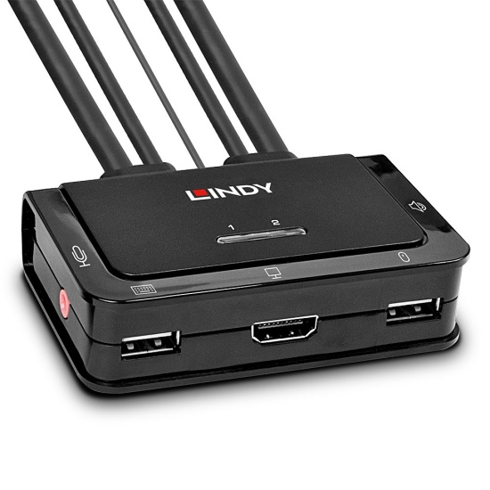 Lindy 2 Port HDMI 10.2G, USB 2.0 & Audio KVM Switch Image