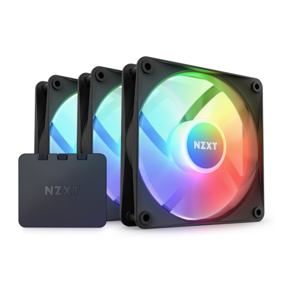 NZXT F120 RGB Core Triple Pack Computer case Fan 12 cm Black 3 pc(s) Image