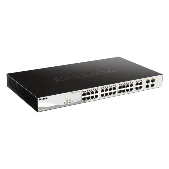 D-Link DGS-1210-24P Managed L2 Gigabit Ethernet (10/100/1000) Power over Ethernet (PoE) Black Image