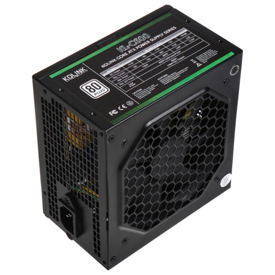 Kolink KL-C600 power supply unit 600 W 20+4 pin ATX ATX Black Image