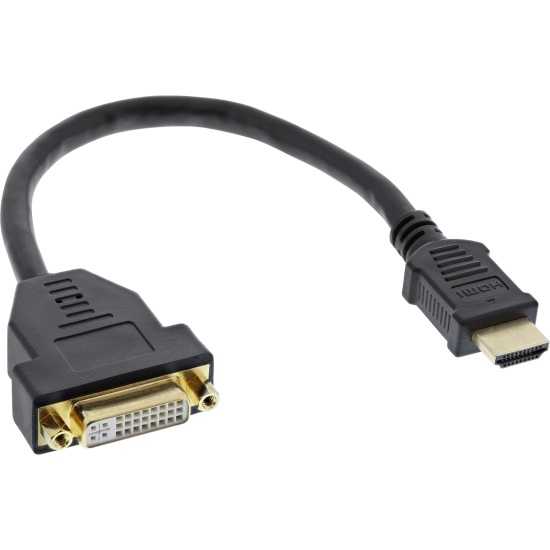 InLine HDMI-DVI Adapter HDMI A male / DVI female 0.2m Image