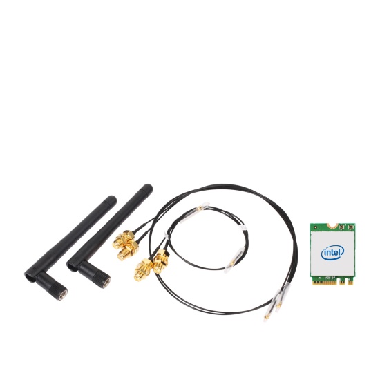 Shuttle WLN-M1 - Intel WLAN-ax/Bluetooth Combo Kit with M.2 card, cables and external antennas Image