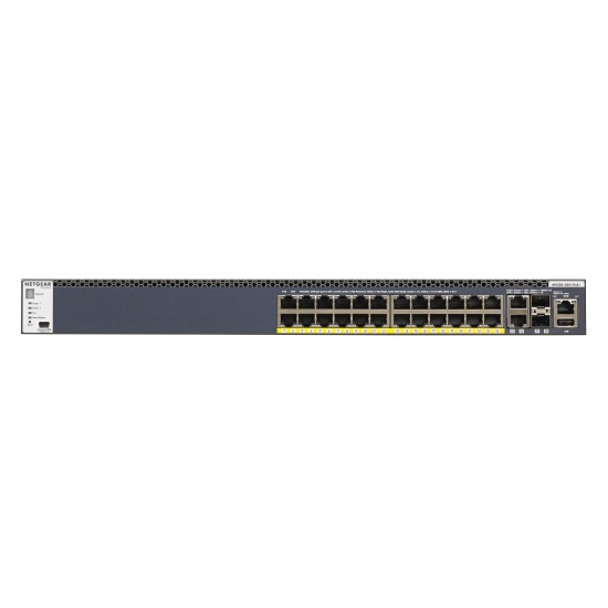 NETGEAR M4300-28G-PoE+ Managed L3 Gigabit Ethernet (10/100/1000) Power over Ethernet (PoE) 1U Black Image