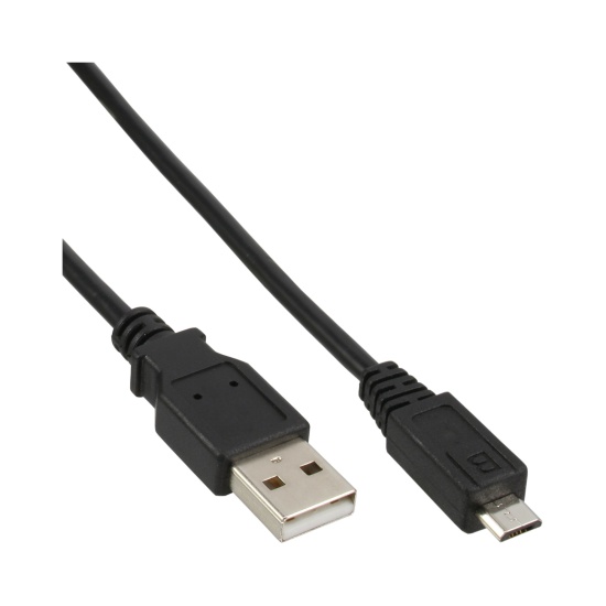 InLine Micro USB 2.0 Cable USB Type A male / Micro-B male, black, 1.5m Image