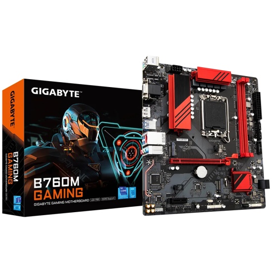 Gigabyte B760M GAMING Motherboard - Supports Intel Core 14th CPUs, 6+2+1 Phases Digital VRM, up to 8000MHz DDR5 (OC), 2xPCIe 4.0 M.2, 2.5GbE LAN, USB 3.2 Gen 1 Image