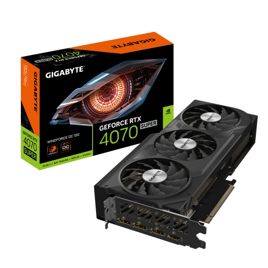 Gigabyte GeForce RTX 4070 SUPER WINDFORCE OC 12G NVIDIA 12 GB GDDR6X Image