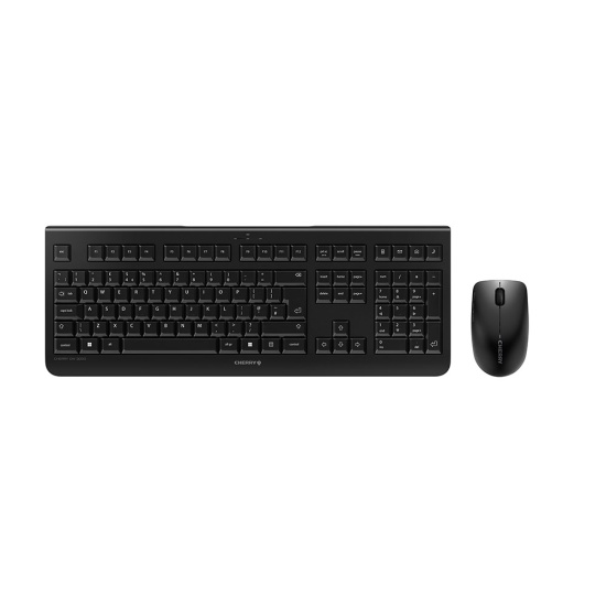 CHERRY DW 3000 Wireless Keyboard & Mouse Set, Black, USB (UK) Image