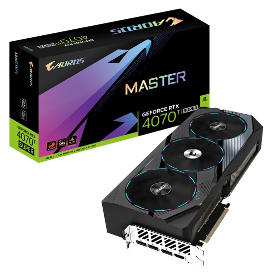 Gigabyte AORUS GeForce RTX 4070 Ti SUPER MASTER 16G NVIDIA 16 GB GDDR6X Image