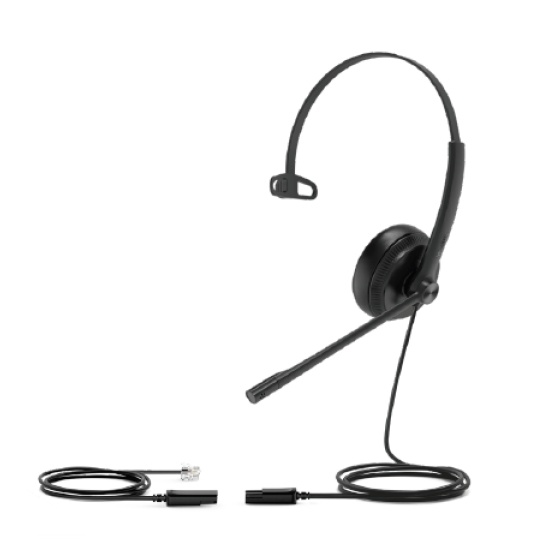 Yealink YHS34 Headset Wired Head-band Office/Call center Black Image