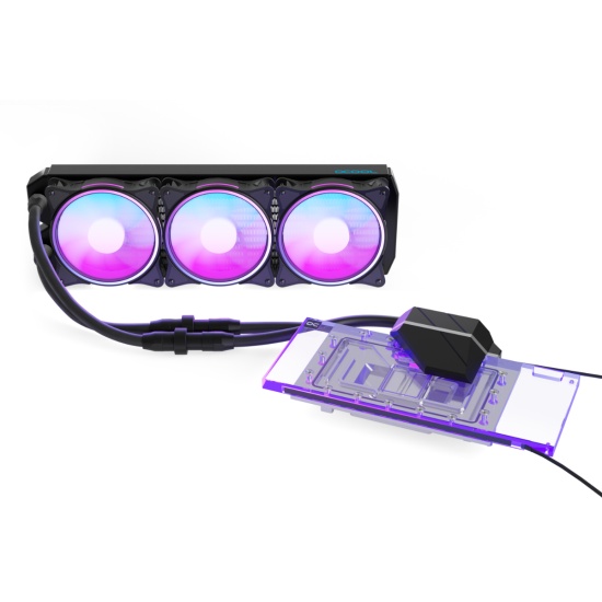 Alphacool Eiswolf 2 AIO Graphics card All-in-one liquid cooler 12 cm Black, Transparent 1 pc(s) Image