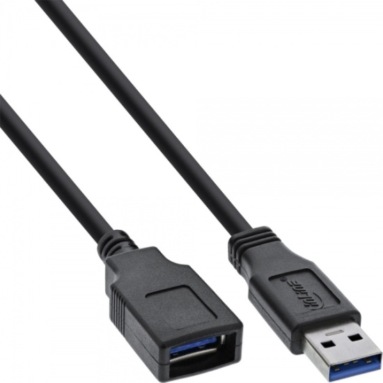 InLine 35630 USB cable 3 m USB 3.2 Gen 1 (3.1 Gen 1) USB A USB B Black Image