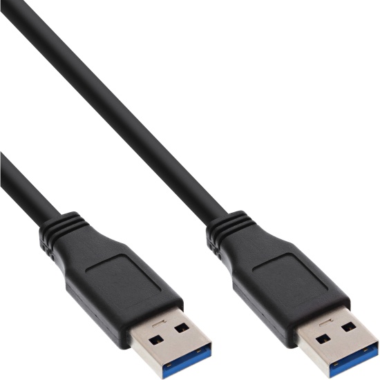 InLine USB 3.2 Gen.1 Cable Type A male / A male, black, 1m Image