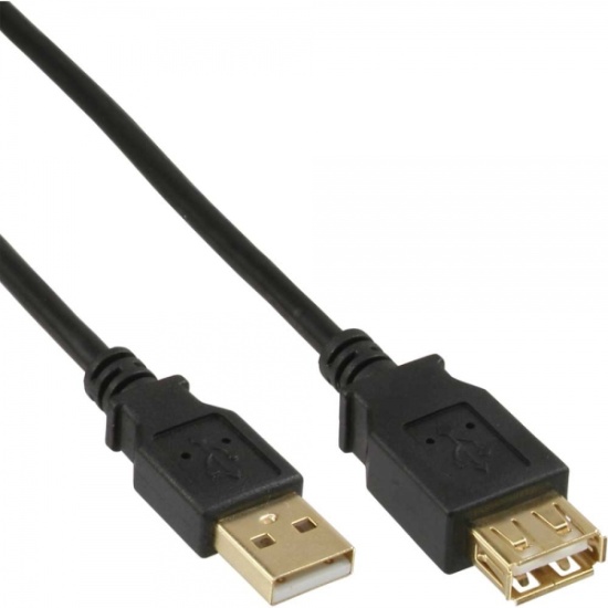 InLine 4043718125128 USB cable 5 m USB 2.0 USB A Black Image